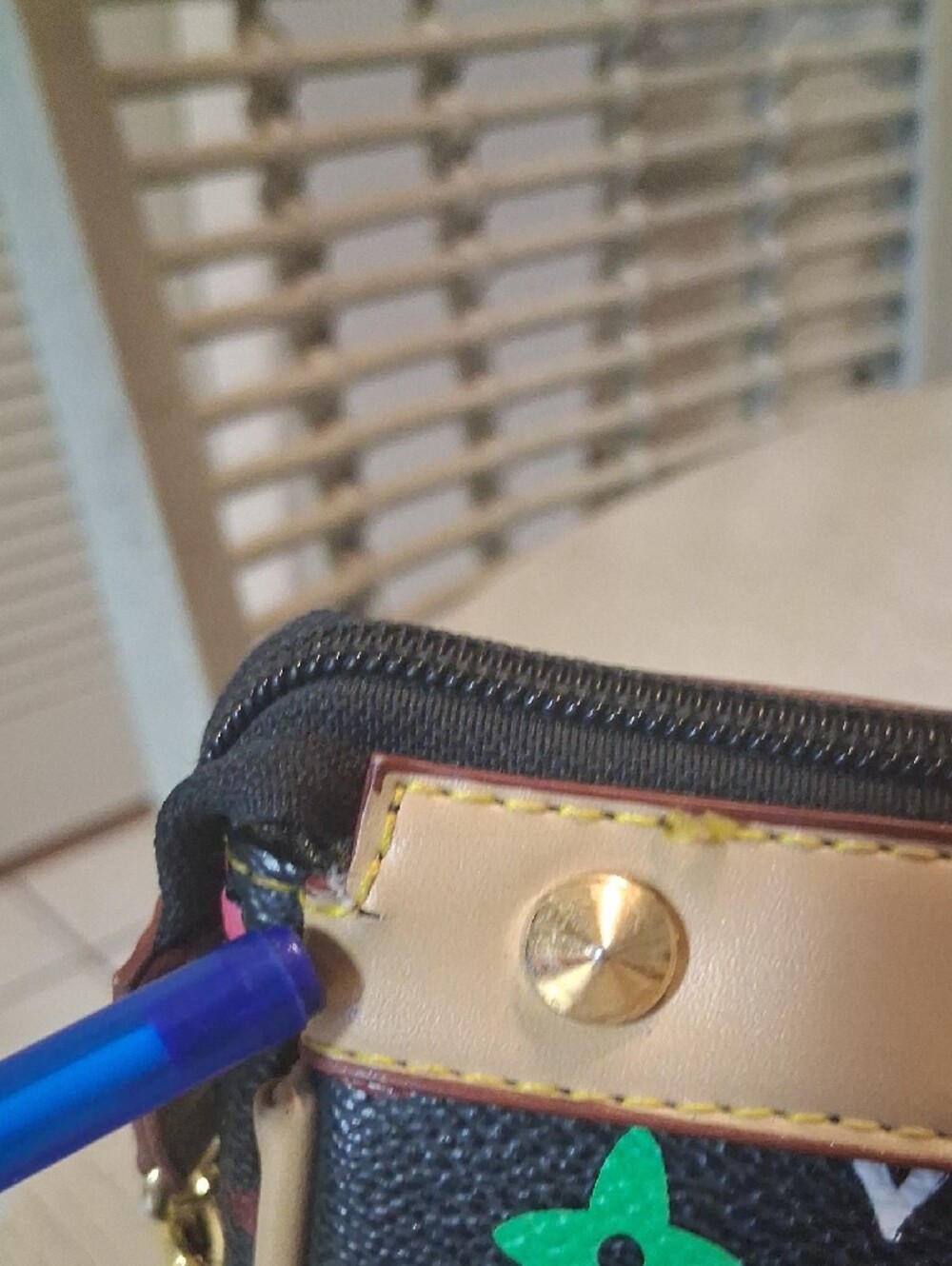 Black Multicolor Monogram Mini Bag with Gold Chain. Last Markdown. Firm Price - Picture 2 of 15